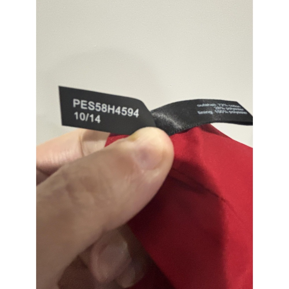 The Limited Petite Skirt Womens 6P Red Textured Jacquard Pencil Lined Office - Picture 9 of 11